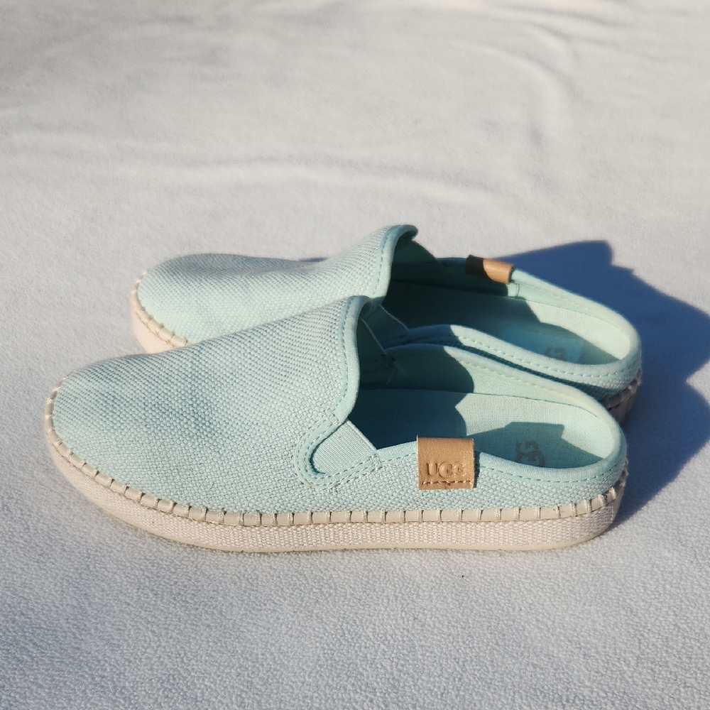 ​UGG Delu Espadrille Slip-On Mules – Aqua Blue Size 6